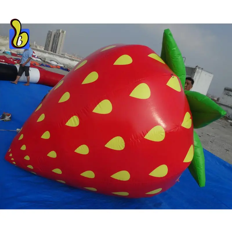 Ngoài Trời Lớn Inflatable Strawberry Model Balloon Đối Với Quảng Cáo