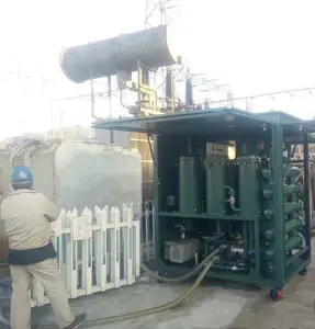 Double Stage Vacuum Dehydration Degassing Transformer Oil Purification Unit