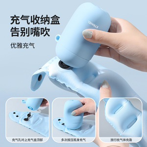 <b>U</b>-<b>Shaped</b> Inflatable Neck <b>Pillow</b> 28x24x10cm Portable Travel Support For Flights And Trains - Product Image 5