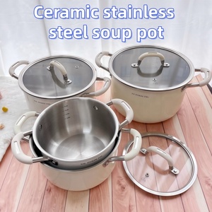 <span class=keywords><strong>Casserole</strong></span> <span class=keywords><strong>haut</strong></span> <span class=keywords><strong>de</strong></span> <span class=keywords><strong>gamme</strong></span>, batterie <span class=keywords><strong>de</strong></span> cuisine antiadhésive, grande marmite à soupe, cadeau <span class=keywords><strong>de</strong></span> cuisine, acier inoxydable 316, style moderne blanc, grande capacité - Product Image 2