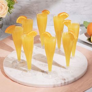 Flûtes à champagne jetables en plastique transparent à paroi simple de 170 ml, gobelets à dessert écologiques biodégradables pour les fêtes et les mariages - Product Image 2