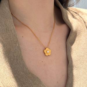 Kalung liontin perak pelat emas asli mewah elegan untuk wanita Chinoiserie mode kelas atas Vintage tahan lama baru - Product Image 5