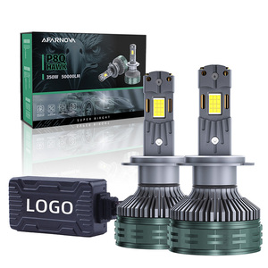 หลอดไฟ LED 350W สำหรับรถยนต์ท่อทองแดงสองท่อความสว่าง H7ไฟ LED H11ไฟหน้ารถ H4อัตโนมัติ - Product Image 1