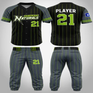 Conjunto de Uniforme de Béisbol Sublimado Personalizado |   Jersey con Botones Completos y Pantalones a Juego |   Fabricante Profesional de Ropa Deportiva OEM - Product Image 3