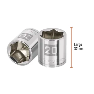 BOX 6 Douille 20 mm, 6 points, entraînement 3/8 po, TRUPER - Product Image 3