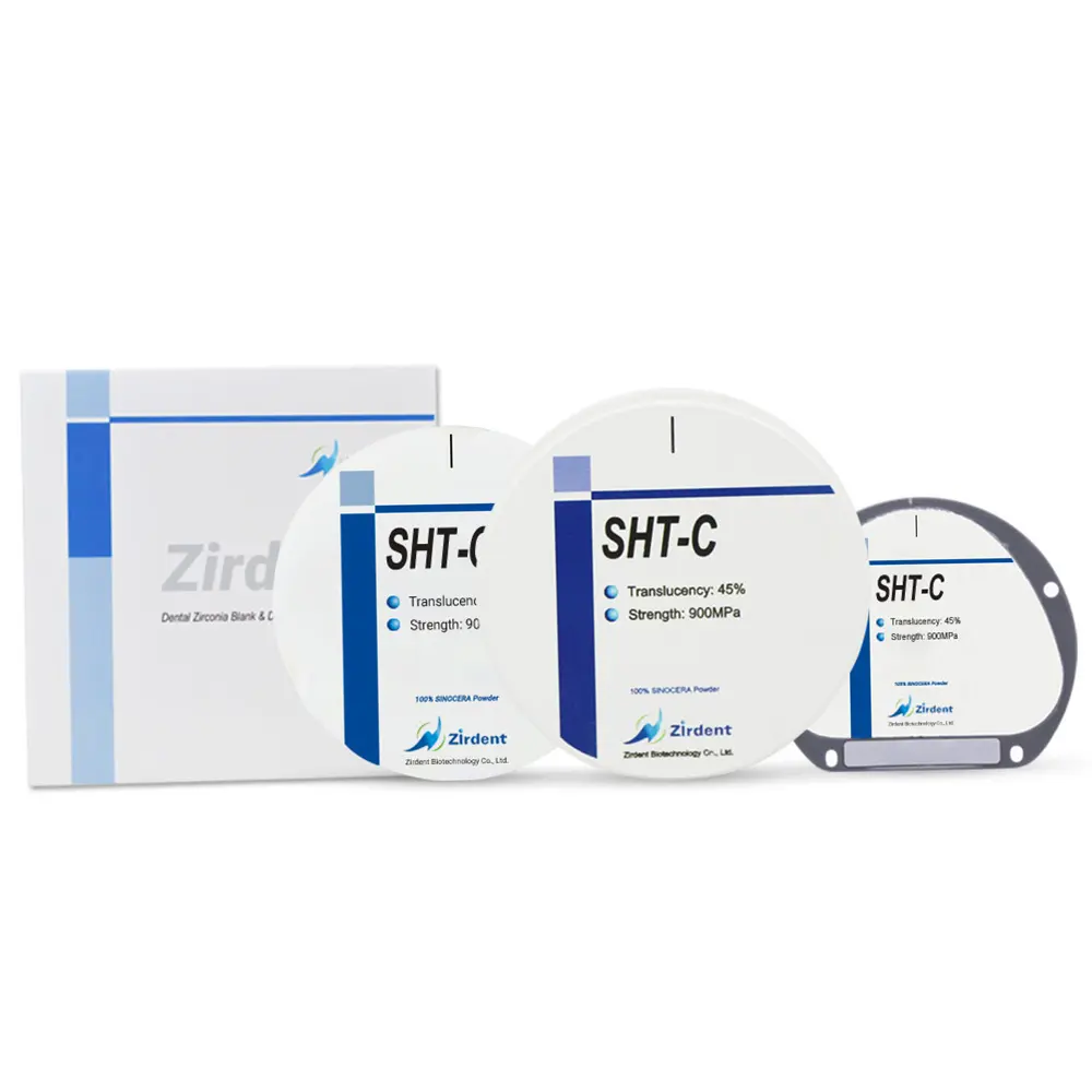 Nha khoa Zirconia Ag 95mm 98mm SHT-C zirdent Zirconia khoảng trống cho CAD/Cam phay trung tâm với vita16 mở hệ thống nha khoa gốm