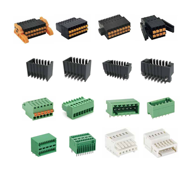 Factory Supply 2.5mm /2.54mm Small Pitch Green Black Pluggable Terminal Block Connector Plug in Type for Industrial Wiring