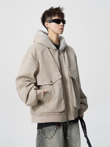 Abrigo Informal de Invierno para Hombre, Estilo Casual y Holgado, con Capucha, Estilo Retro, para Trabajar - Product Image 1