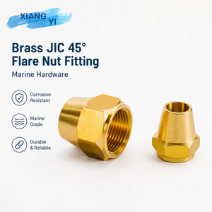 ข้อต่อทองเหลือง JIC 45 ขนาด 5/16 นิ้ว ทนทานต่อการกัดกร่อน °   ข้อต่อท่อเกลียว BSPT สำหรับเรือยอชท์ ผลิตในไต้หวัน - Product Image 4