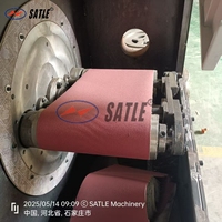 Machine de détartrage et de décapage des fils d'acier de 5 mm à 25 mm, bande abrasive pour le ponçage de la surface des fils métalliques pour la ligne de tréfilage