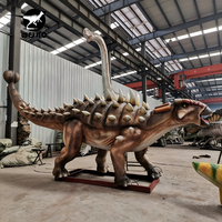 Dinosaure animatronique réaliste grandeur nature en fibre de verre, imperméable et haut de gamme, personnalisé pour les parcs d'aventure intérieurs et extérieurs
