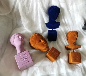 Escultura de Arte Griego de Resina Personalizada, Estatua de Poliresina con Recubrimiento de Color, Cabeza de Estatuas de Higia - Product Image 4