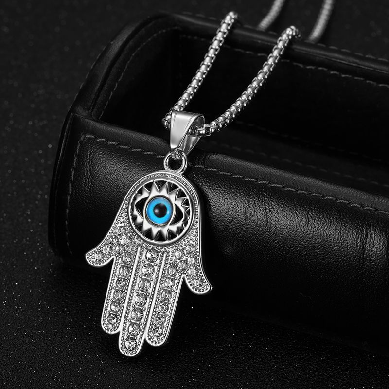 Pendentif simple couleur acier
