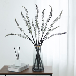 Fiori Artificiali di Erba della Pampa a 2 Rami, in Plastica Ecologica, per Decorazioni Interne/Esterne e Fotografia di Matrimoni - Product Image 2