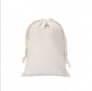 Pochette en coton biologique avec cordon de serrage, impression de logo personnalisée, emballage cadeau et artisanat biodégradable, toile beige - Product Image 6