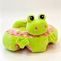 Siège de sol pour bébé en forme de grenouille Kawaii, siège d'apprentissage en peluche douce, jouet en peluche détachable, base antidérapante, rembourrage en coton PP et polyester