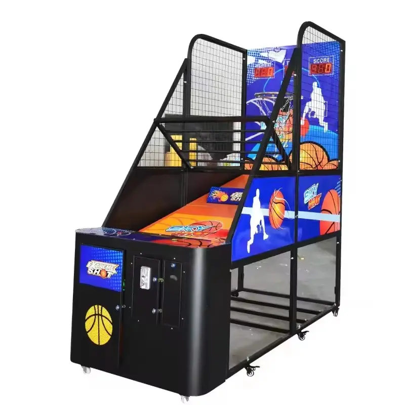 遊園地コイン式新電子大人自動バスケットボール射撃アーケードゲーム機