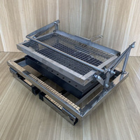 Nouveau barbecue au charbon de bois en acier inoxydable, moderne, écologique, durable, avec sécurité anti-flamme, pliable et portable pour l'extérieur