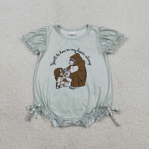 Vêtements en gros pour bébés et jeunes enfants Longlv, ensembles décontractés d'été pour frères et sœurs, imprimés animaux et lettres, en Spandex/Coton - Product Image 3