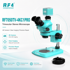 กล้องจุลทรรศน์สเตอริโอสามเลนส์ RF4 RF-7050TV-4K ความละเอียดสูง 4K ปรับโฟกัสด้วยมือ ซูม 7-50 เท่า พร้อมไฟวงแหวน LED หน้าจอ LCD สำหรับ<span class=keywords><strong>โทรศัพท์</strong></span>มือถือ - Product Image 1