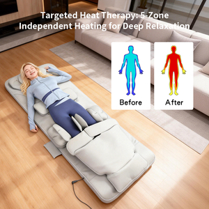 Matelas de <span class=keywords><strong>massage</strong></span> à compression d'air OEM, chauffage intégral, musique Bluetooth, étirement 3D, yoga thaïlandais, thérapie physique, utilisation à domicile - Product Image 3