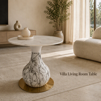 Socle de table de luxe en métal doré, motif marbre, forme vase, base ronde pour salle à manger et table basse