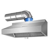 Peralatan Dapur Komersial Kompor Stainless Steel Penghisap Asap Ventilasi Hood Restoran Hotel Penghisap Asap Dapur