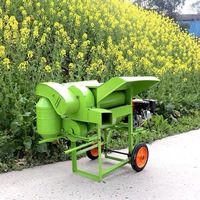 Vente directe usine : Petite batteuse à essence à haut rendement, machine à battre le riz, le colza, le soja et les graines de coix pour usage domestique