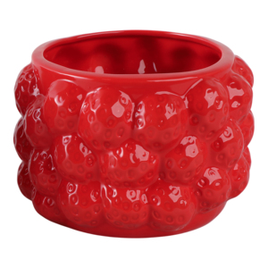 Vaso per Fiori in Ceramica a Forma di Fragola con Design a Bolle Texturizzato per Interni ed Esterni - Product Image 1