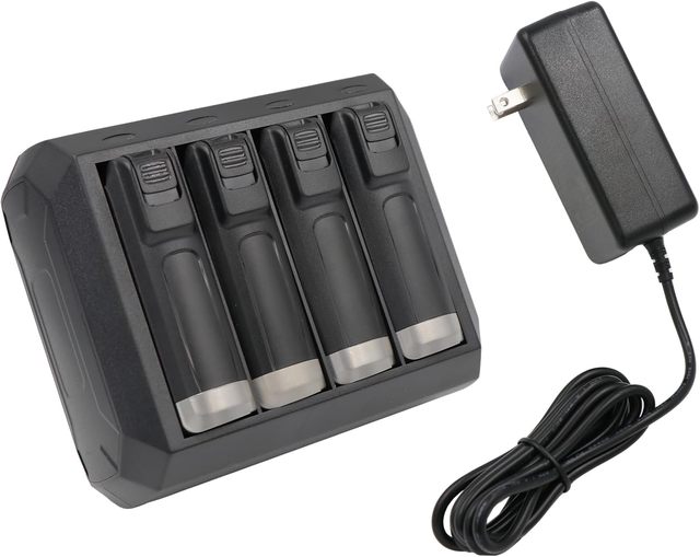4-Pack WT6000 Battery Replacement and 4-Slot Rapid Battery Charger Compatible with Zebra RS6000 WT60A0 RS60B0 WT6300 WT63B0