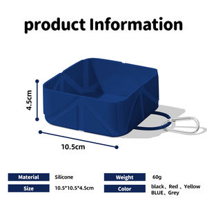 Gamelles pliables pour animaux de compagnie, pour nourriture et eau, personnalisées, luxueuses, portables, pour voyage et extérieur, vente en gros, double gamelle pour animaux de compagnie - Product Image 2