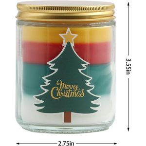 LANJO Christmas <b>Candle</b> Natural Soy Wax 7oz Scented <b>Candle</b> Glass Jar <b>Candle</b> <b>Gift</b> <b>Set</b> for Christmas Wholesale - Product Image 4