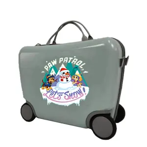 Karikatür havaalanı kabin bebek abs 4 tekerlekler seyahat 18 inç çocuklar çocuklar için bavul