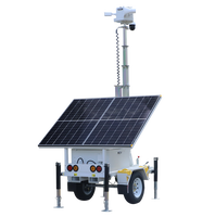 Remolque Móvil Industrial con Cámara de CCTV Solar, Paneles de Silicio Monocristalino y Controlador MPPT