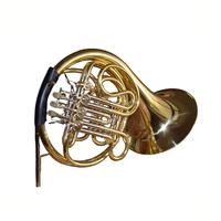 Cor français double à 4 clés F/Bb en cupronickel, avec tube d'accordage et finition laquée or, alvéolure de 11,89 mm, pour musique orientale