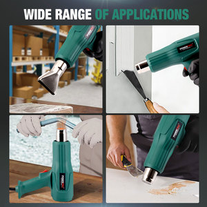 <span class=keywords><strong>Pistola</strong></span> de <span class=keywords><strong>Calor</strong></span> Eléctrica Industrial y para Bricolaje de 2000W con Temperatura Ajustable para Remover Pintura, <span class=keywords><strong>Soldar</strong></span> Tuberías y Encoger <span class=keywords><strong>PVC</strong></span> - Product Image 3