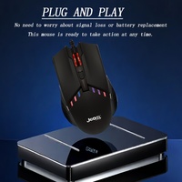 Souris de jeu rétroéclairée par LED à haut DPI suivi optique filaire USB pour ordinateur portable et ordinateur de bureau Gamers Stock disponible