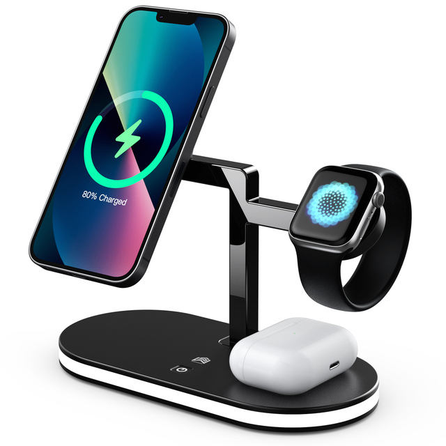 Wholesale 15W 3 in 1 Magnetic Wireless Charger Stand for iPhone 17 16 Pro Max for Apple Watch Fast Charging Dock Station