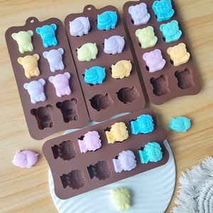 הסיטונאי bpa חינם מזון כיתה סיליקון וכתרים שוקולד נמר חום מתנגדת לאפיית עוגות - Product Image 2