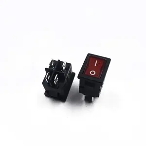 T105 10A/16A 250V 4PIN 2Positions mini interrupteur à bascule rouge on off pour équipement ou appareil