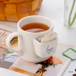 Tasse en céramique de Chaozhou avec poignée 200 ml, couleur unie, tasse cadeau DB2228 - Product Image 5