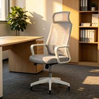 Chaise de bureau ergonomique moderne à dossier mi-haut en maille, réglable en hauteur et pivotante, haut de gamme