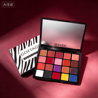 Palette de rouge à lèvres 20 teintes tendance finition mate veloutée longue durée et imperméable Utilisation multifonctionnelle Vegan et sans cruauté