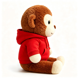 Simpatico <span class=keywords><strong>Peluche</strong></span> Scimmia con Cappuccio alla Moda, in Tessuto Premium di Alta Qualità - Product Image 5