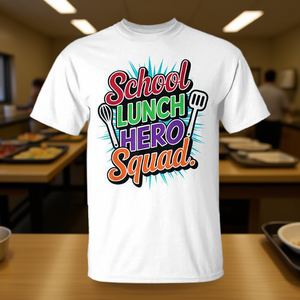 Camiseta del Equipo de Superhéroes de la Cafetería Escolar, Camiseta para el Personal de la Cafetería - Product Image 3