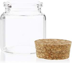 Fiale di vetro borosilicato da 20 <span class=keywords><strong>ml</strong></span> con tappi di sughero conservazione della freschezza vasetti di sughero contenitore per caramelle bill - Product Image 1