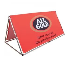 Custom Metal A Frame Signs Display Stand Banner And Sign Double Side Fabric Outdoor For Advertising