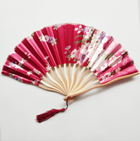 Abanico Plegable Retro con Diseño Floral y Impresión por Transferencia Térmica para Recuerdos y Regalos de Bodas y Fiestas