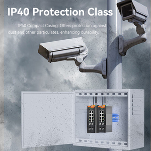 <span class=keywords><strong>Switch</strong></span> <span class=keywords><strong>Industriale</strong></span> POE Non Gestito a 8 Porte 10/100/1000M, 2XSFP Fanless Full-Duplex, Montaggio su Guida DIN, Capacità 20G per CCTV, Prezzo di Fabbrica - Product Image 4