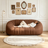 Canapé compressé en gros, style nordique, rond, tatami, fauteuil inclinable paresseux, simple ou double place, compact et pliable pour petits espaces et appartements